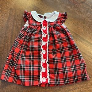 Toddler Girl Lil Cactus Christmas Santa plaid Dresses 3T